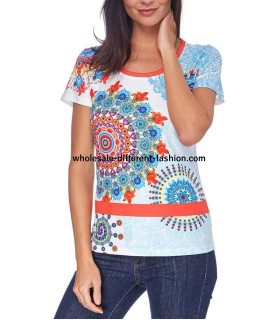 mayorista camiseta top verano floral etnica 101 idées 415Y ropa mujer