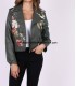 buy bulk jacket Faux leather perfecto print ethnic floral 101 IDEES 1943Z