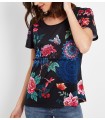 top t-shirt plus size summer floral ethnic 101 idées Design 470K